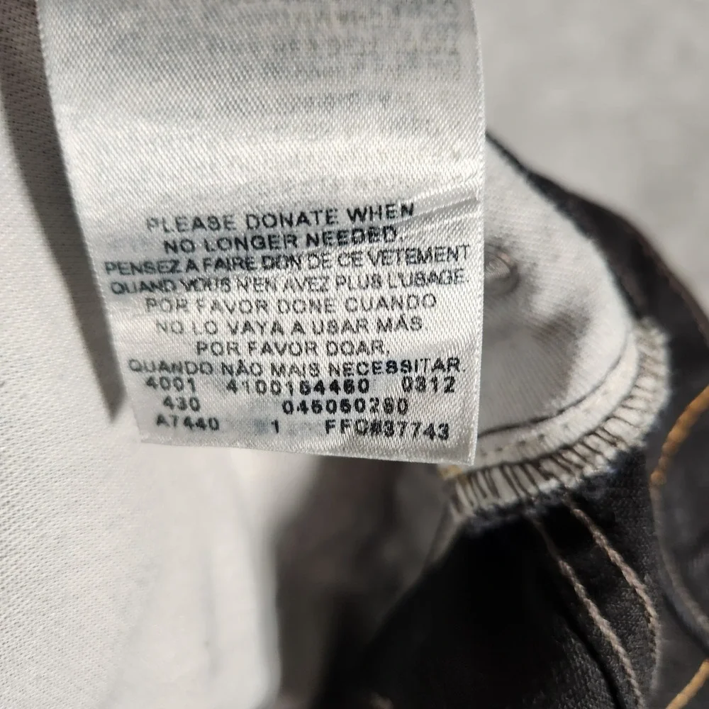 Levi's 505 Jeans Men's 42X30 (Tag 44X30) Black Y2K 90s Straight‎